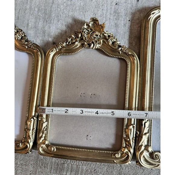 Nicole Miller Antique Gold Finish Photo Picture Frame Ornate Baroque Style Lot 3 - Picture 13 of 15